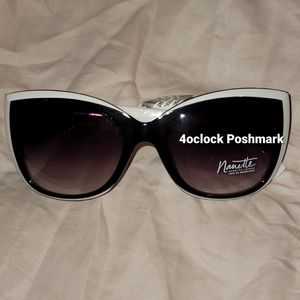 Nanette Lepore Black White Sunglasses Nn106 Cateye